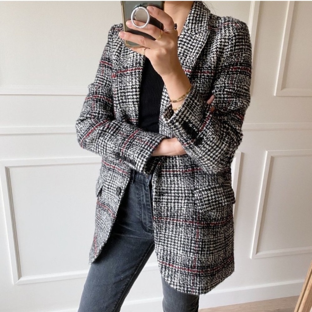 ⚡️Isabel Marant Etoile Erix Tweed Blazer in color Ice 34/XS